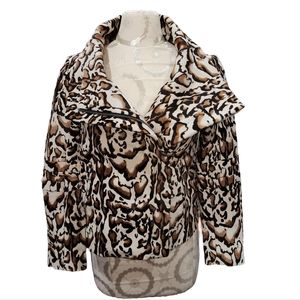 Diane Von Furstenberg Marvela pony print real calf hair moto jacket size 0